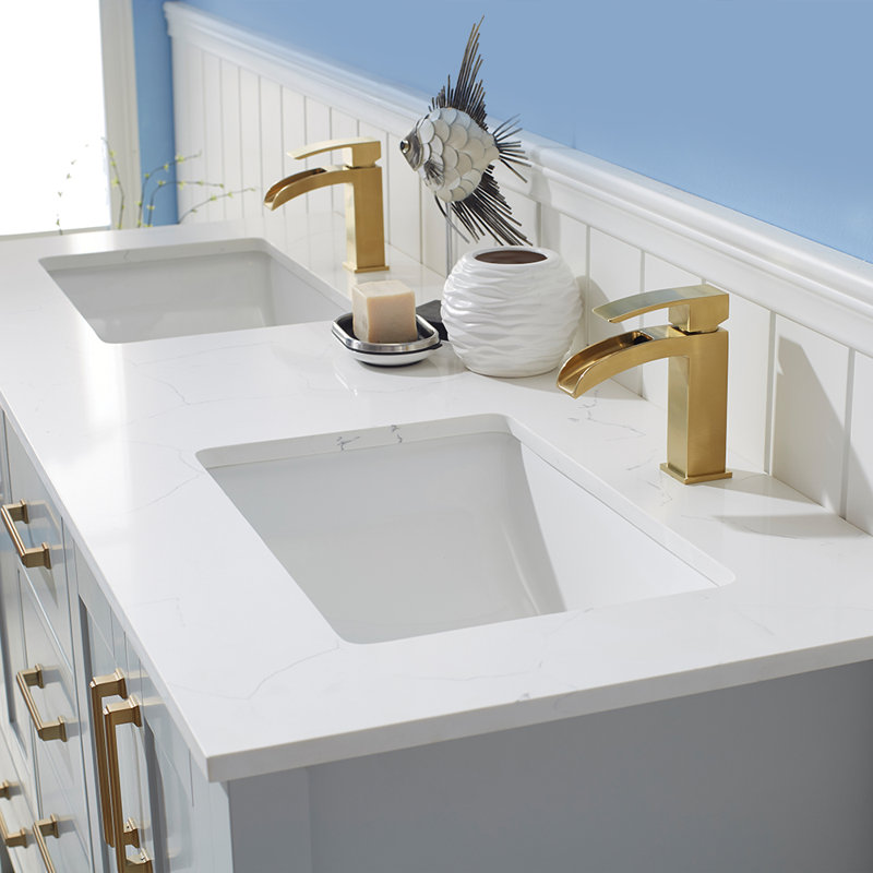 Everly Quinn Ryland 60'' Freestanding Double Bathroom Vanity with